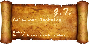 Galambosi Teobalda névjegykártya